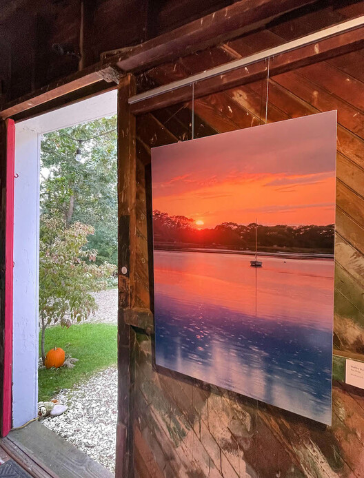Picture Hanging System for Art Display by Barn Door