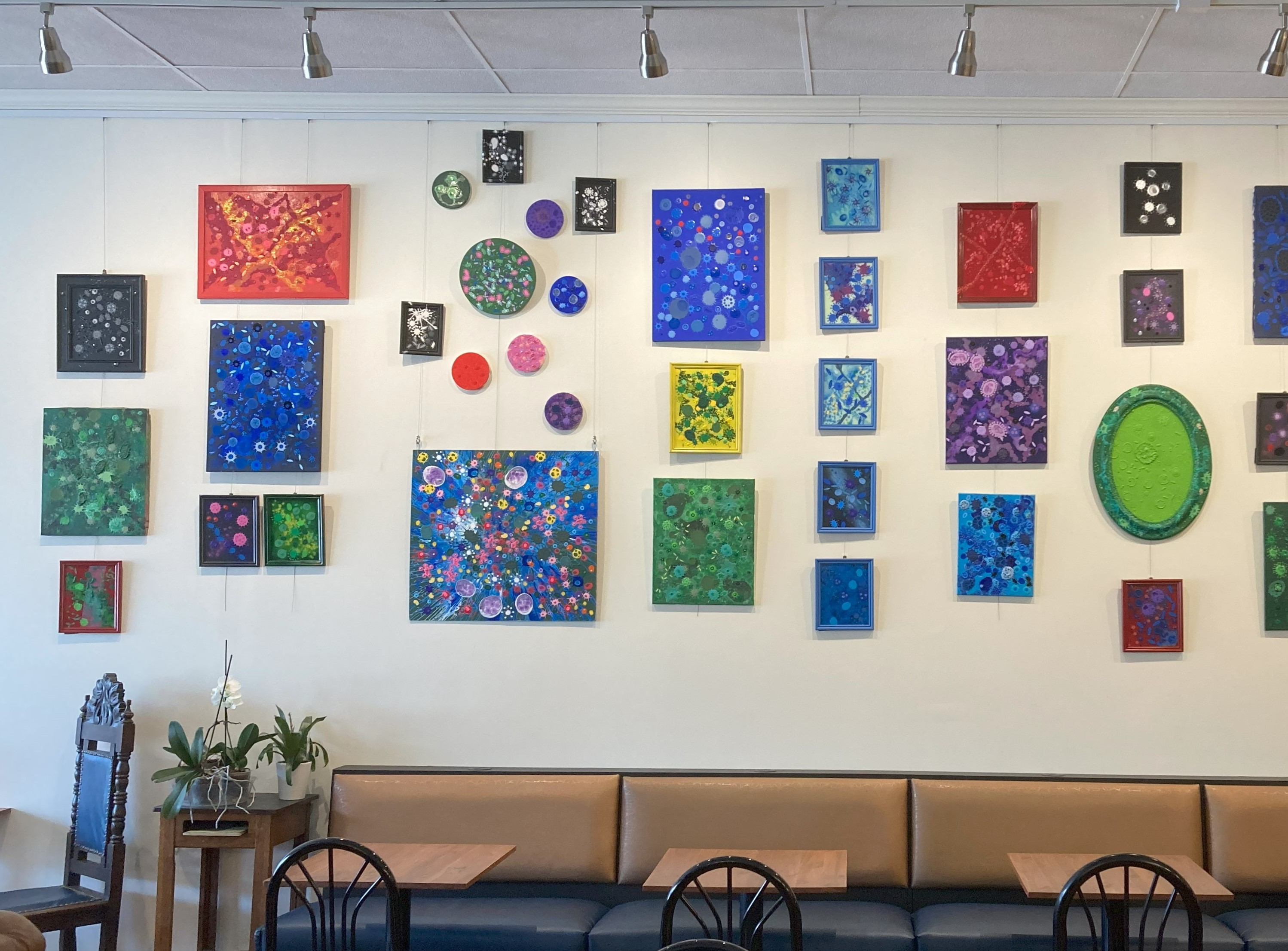 Amanda Hauman showcasing Big Rock Coffee's display utilizing their Gallery System