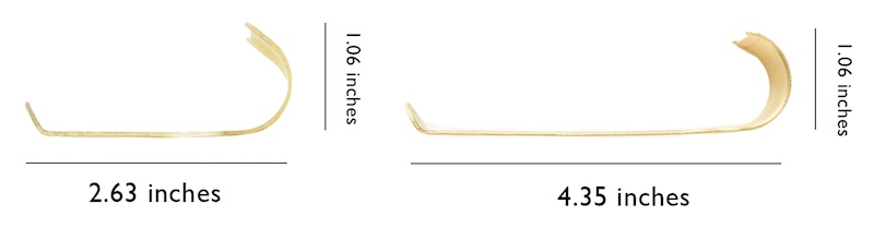 Measurements of Standard and Extra-Long Picture Rail Molding Hangers