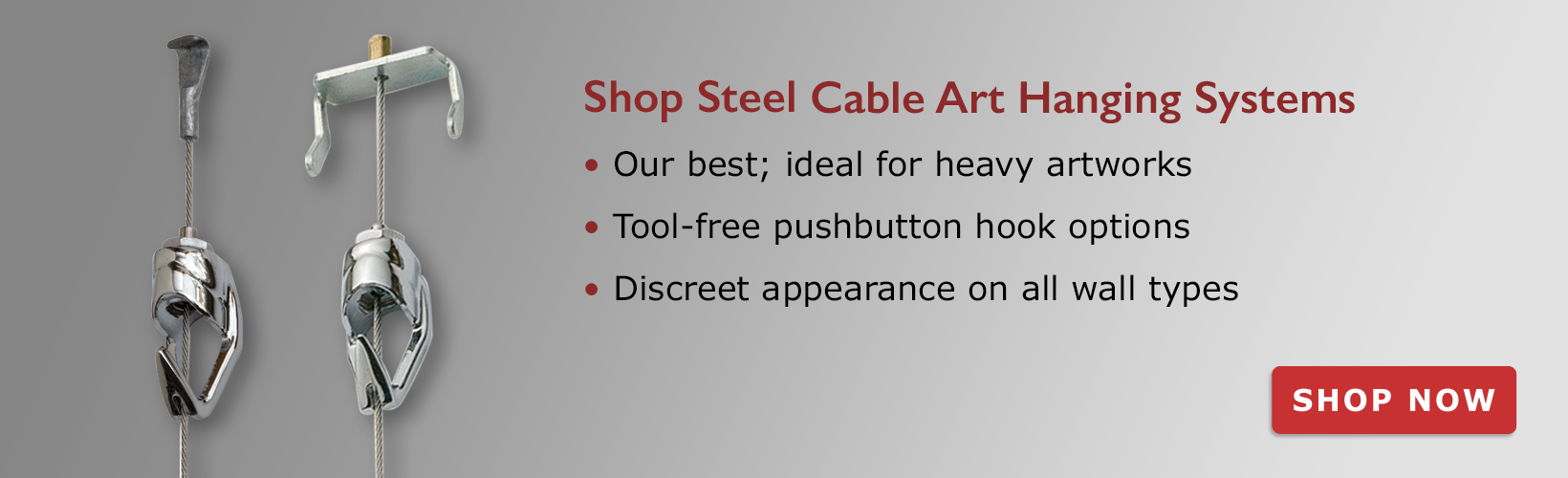 Steel Cable Art Hanging System for Art Galleries