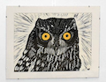 Portela Owl mono print