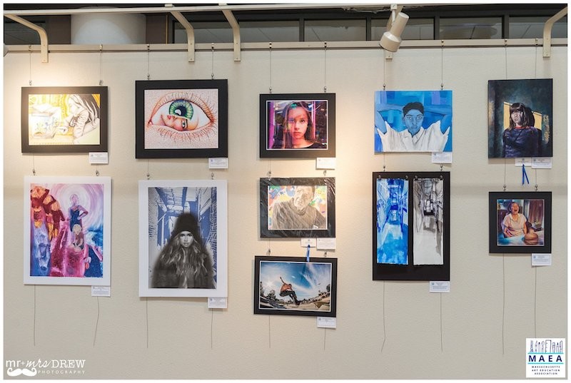Student Art Display Using Art Hanging System
