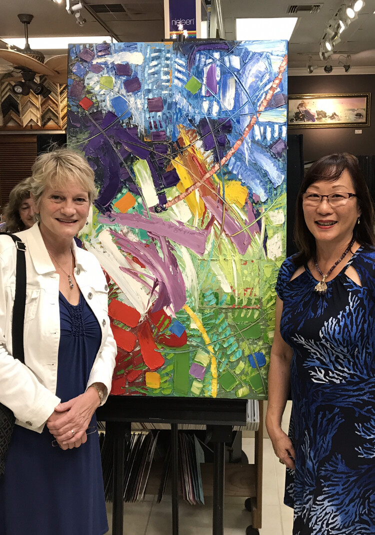 Carolyn Edlund and Mai Yap at Exhibition