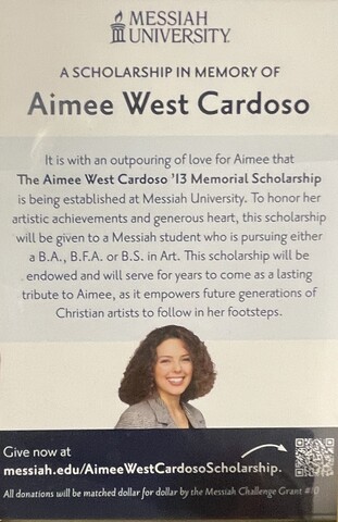 Memorial scholarship fund information - Aimee West Cardoso