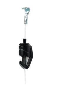 Clearline hanger with pushbutton hook for art hanging system