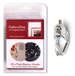 Pushbutton Hooks for GalleryOne picture hanging system