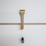 Extra-Long Brass Clearline Picture Rail Molding Hanger for Art Hanging